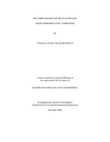 Polymer blends for multi-extruded wood-thermoplastic composites