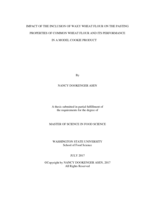 Impact of the inclusion of waxy wheat flour on the pasting properties of common wheat flour and its performance in a model cookie product
