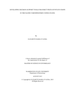 Developing decision-support tools for insect pests of potato crops in the Pacific Northwestern United States