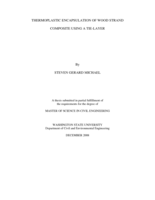 Thermoplastic encapsulation of wood strand composite using a tie-layer