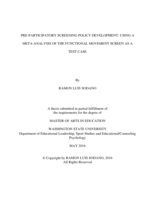 Pre-participatory screening policy development: using a meta-analysis of the functional movement screen as a test case