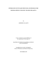 Optimization of PZT based thin films and piezoelectric micromachined ultrasonic transducers (pMUTs)