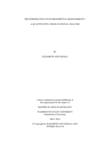 The feminization of environmental responsibility: a quantitative, cross-national analysis