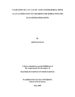 Validation of a 2% lactic acid antimicrobial rinse as an alternative to chlorine for mobile poultry slaughter operations