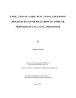 Evolution of acidic functional groups on biochars by ozone oxidation to improve performance as a soil amendment
