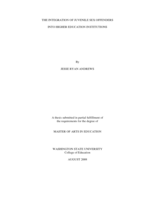 The integration of juvenile sex offenders into higher education institutions