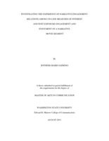 Investigating the experience of narrative engagement: relations among on-line measures of interest and post-exposure engagement and enjoyment of a narrative movie segment