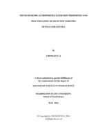 Physicochemical properties, extrusion properties and fractionation of selected varieties of peas and lentils