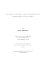 Officer perspective on policies and best practice surrounding duty related exposure to traumatic incidents