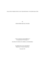 Analysis of mixing effects on the methanol to olefins reaction