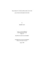 Traceability system approaches and cost analysis for the beef industry