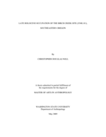 Late Holocene occupation of the Birch Creek site (35ml181), Southeastern Oregon