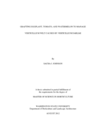 Grafting eggplant, tomato, and watermelon to manage verticillium wilt caused by Verticillium dahliae