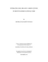 Estimating soil organic carbon stocks in Mount Rainier National Park