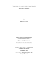 TV exposure and parent-child communication about health issues