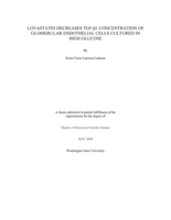 Lovastatin decreases TGF- 1 concentration of glomerular endothelial cells cultured in high glucose