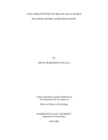 Long-term retention of skilled visual search following severe closed-head injury