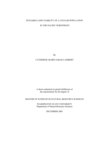 Dynamics and viability of a cougar population in the Pacific Northwest