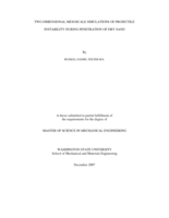 Two dimensional mesoscale simulations of projectile instability during penetration of dry sand