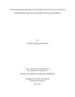 Sodium phosphate solubility in electrolyte solutions at elevated temperatures: impact on Hanford waste tank chemistry