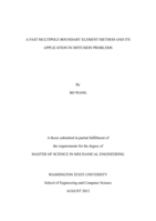 A fast multipole boundary element method and its application in diffusion problems