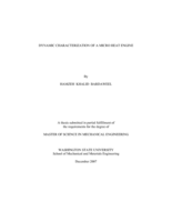 Dynamic characterization of a micro heat engine