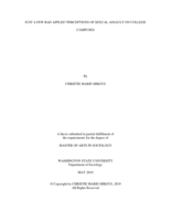 Just a few bad apples?: Perceptions of sexual assault on college campuses