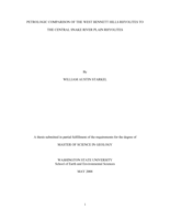 Petrologic comparison of the West Bennett Hills rhyolites to the central Snake River Plain rhyolites