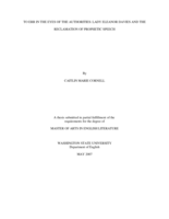 To err in the eyes of the authorities: Lady Eleanor Davies and the reclamation of prophetic speech