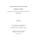 Analysis of police officer personalities: examination of the big five traits and emotional expressivity