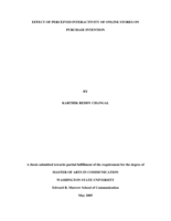 Effect of perceived interactivity of online stores on purchase intention