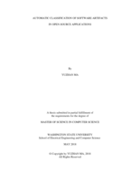 Automatic classification of software artifacts in open-source applications