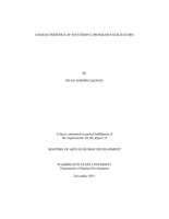 Characteristics of successful program facilitators