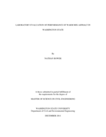 Laboratory evaluation of performance of warm mix asphalt in Washington state