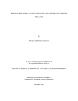 Biogas purification: a novel technique using pretreated digester effluent