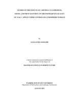 Studies on the effects of 1-methylcyclopropene, ozone, and fruit maturity on the postharvest quality of "Gala" apples under controlled atmosphere storage