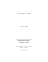 Why do new graduate nurses stay in nursing after two years?