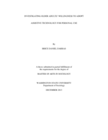 Investigating older adults' willingness to adopt assistive technology for personal use