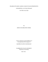 Framing dynamics among climate change proponents and skeptics: an evolutionary factor analysis