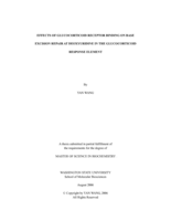 Effects of glucocorticoid receptor binding on base excision repair at deoxyuridine in the glucocorticoid response element