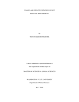 Coagulase-negative staphylococci mastitis management