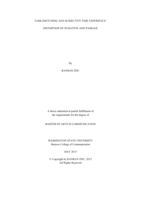 Task-switching and subjective time experience: distortion of duration and passage