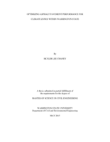 Optimizing asphalt pavement performance for climate zones within Washington state