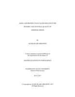 Aging and protein-to-fat ratio influence the sensory and textural quality of cheddar cheese