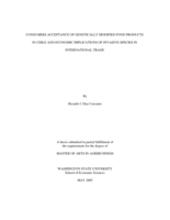 Consumers acceptance of genetically modified food products in Chile and economic implications of invasive species in international trade