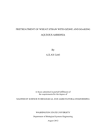 Pretreatment of wheat straw with ozone and soaking aqueous ammonia
