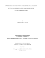 Optimization of basecutting parameters in laboratory setting to minimize energy requirements for sugarcane harvesting