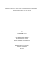 Sublethal effects of brood comb pesticide residues on honey bee (Hymenoptera: apidae) colony health