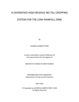 A diversified high-residue no-till cropping system for the low-rainfall zone