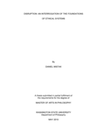 Disruption: an interrogation of the foundations of ethical systems